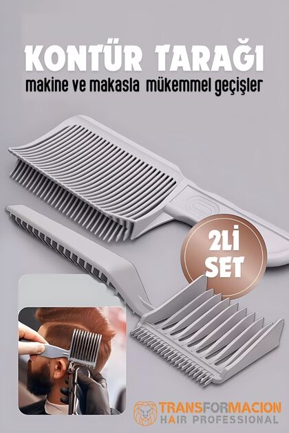 Kuaför Berber Kavisli Kontur Kesim Tarağı 2 li SET 721920