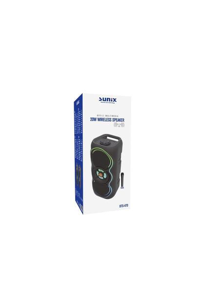 Sunix 20W 3600 Mah Kablosuz Mikrofon ve Ledli TWS Bluetooth