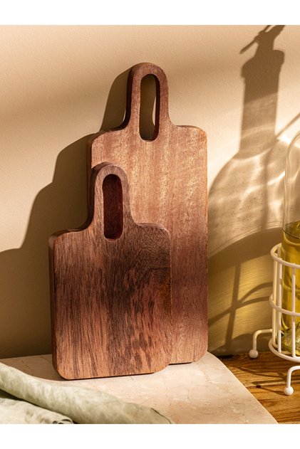 Lcw Wai̇ki̇ki̇ Home Brown Wooden Presentation Board Set of 2