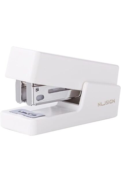 Nusign ENS083 Portable Stapler with 830 Staples, 12-Sheet Capacity, Anti-Skid Base & Spring-Loa
