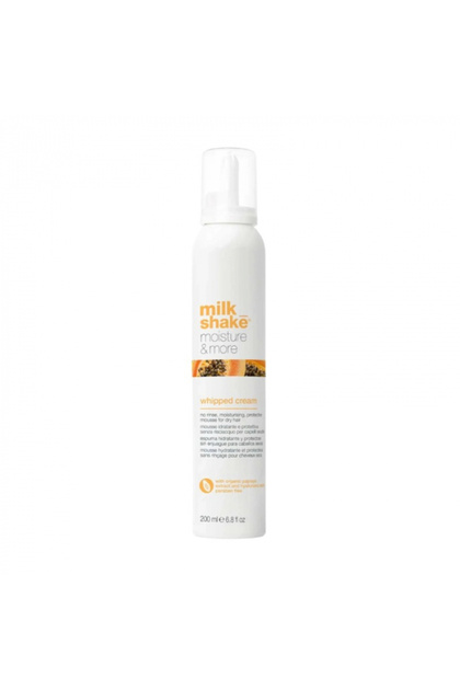 Spumă de coafat Milk Shake Moisture & More, spumă-cremă hidratantă pentru păr uscat, 200 ml