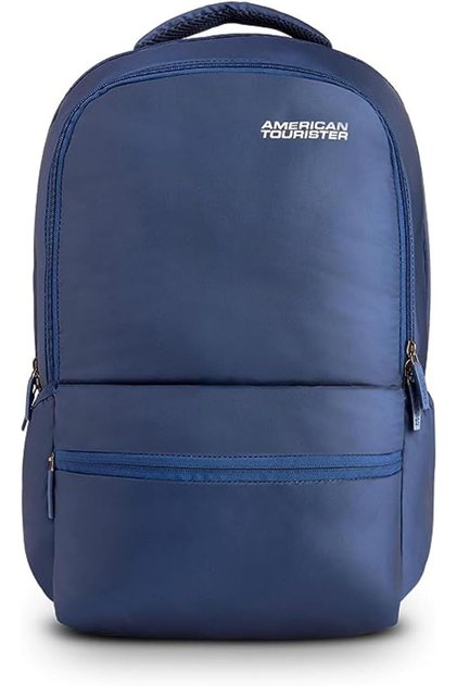 Slate 2.0 15.6 Inch Laptop Backpack 34L Capacity Polyester Navy Blue Front Pocket