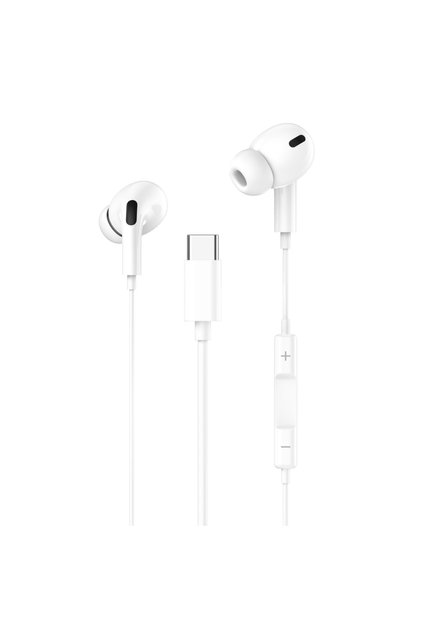iPhone 15 / 15 Plus / 15 Pro Max / 16 / 17 Uyumlu Silikonlu Type-C Mikrofonlu Kablolu Kulaklık