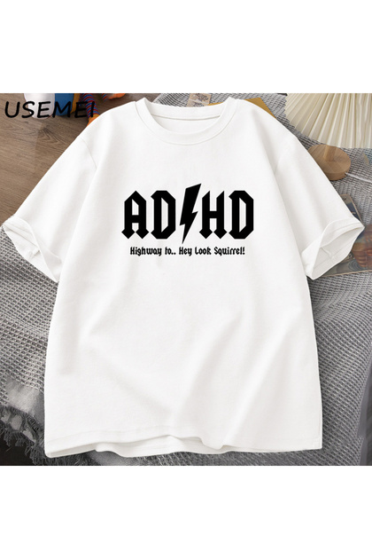 Tarzsokak ADHD Highway Hey Look Squirrel T SHIRT Men Women Rocker