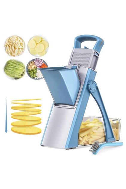 Vegetable Chopper Safe Mandoline Slicer With Adjustable Thickness,Chopper With Container