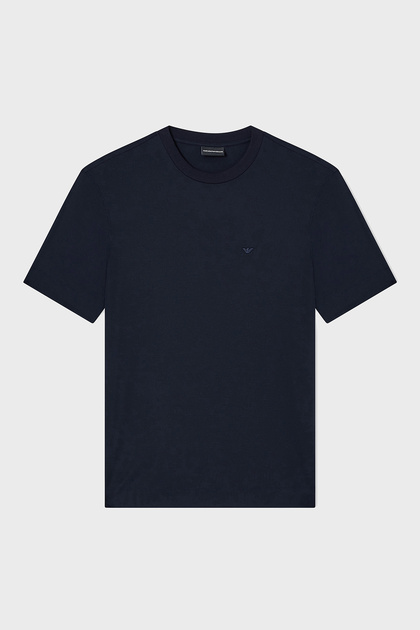 Emporio Armani Erkek İncelikli İşlenmiş Logo Kısa Kol Bisiklet