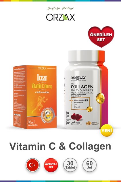 The Collagen Beauty Gummies 60 Tablet & Ocean Vitamin C 30 Tablet