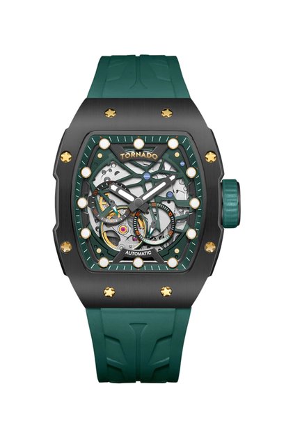 Xenith Men's Automatic Black Dial Watch - T24302-bshb
