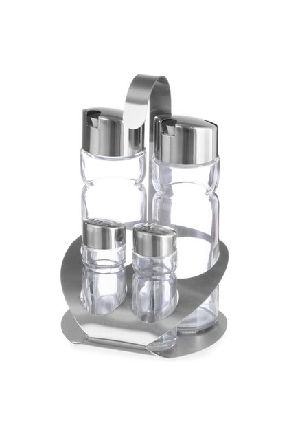 Set de condimente din oțel inoxidabil, sare, piper, ulei de măsline și oțet - 465356