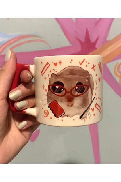 Sad Hamster Meslek Öğretmen Kupa Bardak Fincan