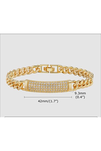 Steel Stone and Mesh Detailed Bracelet