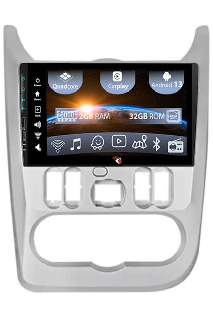 Navigatie dedicata Dacia Logan, Duster, Sandero 2008-2012, USB&Butoane fizice frontale, Android 13,