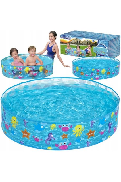 Piscină gonflabilă colorată pentru copii, 122x25cm, 277l