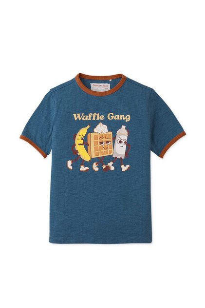 Boys' Blue Short Sleeve T-Shirt with Front Print