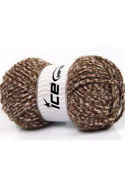 Lot of 4 X 100Gr Skeins Ice Yarns Atlas Superbulky Yarn Brown Cream