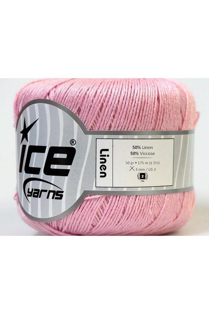 6X50Gr. Linen Viscose, Linen Light Pink Viscose, Summer Yarns, Linen