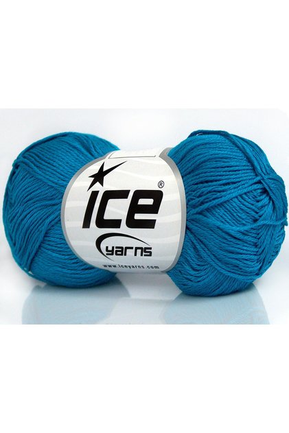 6X50Gr. Cecilia Cotton Mercerized Cotton Turquoise Summer Yarns, Cotton, 100% Cotton