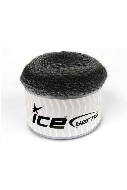 (3 Pcs the 100g.) Cakes Melange Wool, Acrylic 3 Pack Black,