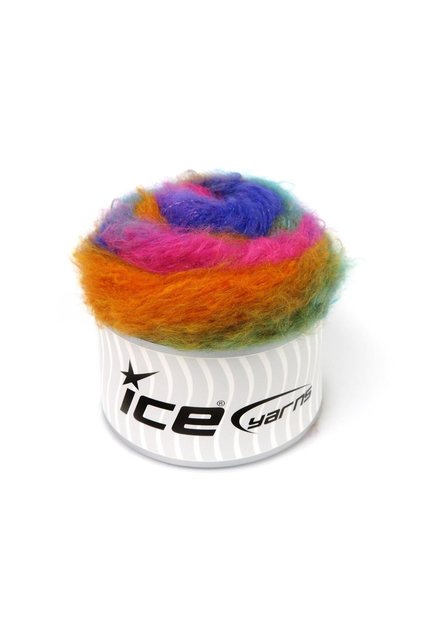 Lot of 2 x 150gr Skeins Ice Yarns CAKES FANCY MOHAIR (15% Mohair) Yarn Purple Fuchsia Green Gold