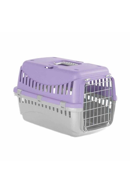 Cusca transport animale GIPSY S, 46x31x32 cm, usa metal, lila