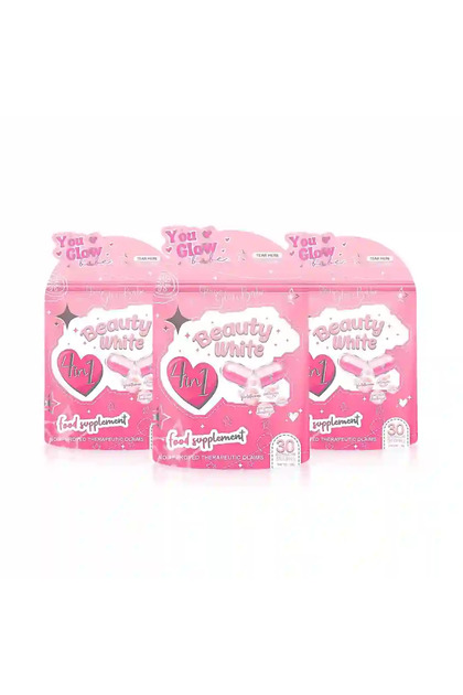 Beauty White 4-in-1 Supplement 500mg 30 Capsule – 3 Packs