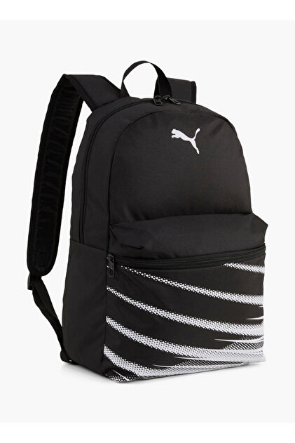 Logo Print Backpack with Adjustable Straps and Zip Closure - W 29 x H 43 x D 15 cm