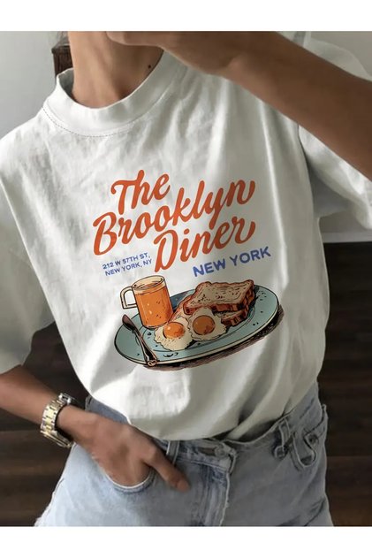 Premium Oversized Fit Short-Sleeve Printed T-Shirt