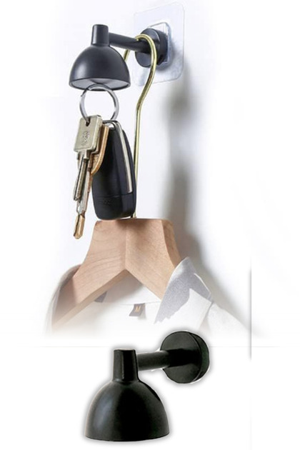 Lamp-Shaped Magnetic Wall-Mounted Key Holder Hanger Adhesive Decorative Socket Side Keychain