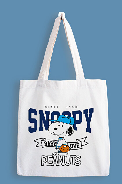 designedfy Snoopy Peanius Baskılı Bez Çanta, Tote Bag - Fiyatı