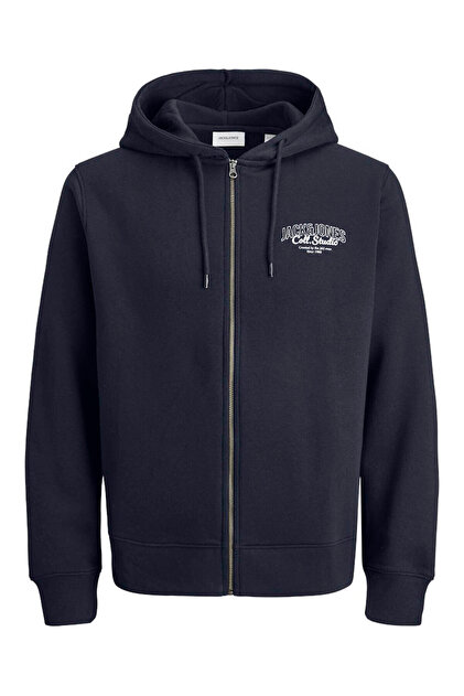 Jack & Jones Jjmakoto Sweat Zip Hood Erkek Sweat 12278607 Sky