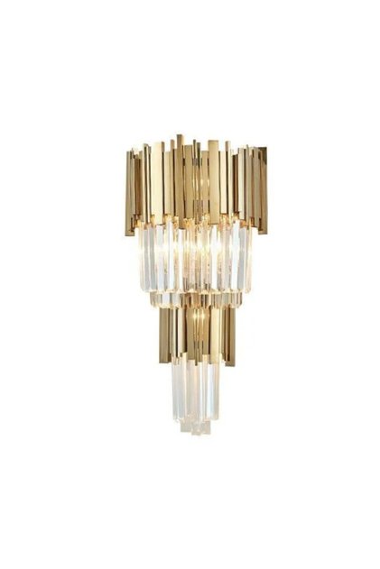 Aplica Diamonds, 3xE14, corp aluminiu, decoruri cristal, 53x28x18cm