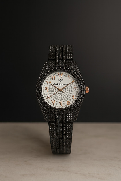 Unisex Arabic Numeral Metal Wristwatch