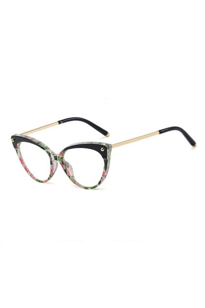 Ochelari de soare cu filtru de lumină albastră pentru femei, stil Cat-Eye, ramă metalică, multicolori
