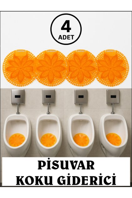 Pisuvar Koku Giderici Süzgeç Mango Kokulu 4'lü Ekonomik Paket Pisuar Süzgeci Pisuvar Blok