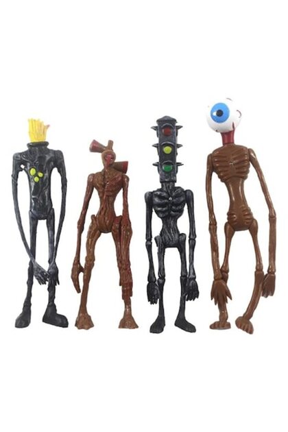 Set 4 figurine Siren Head, 20 cm, multicolor