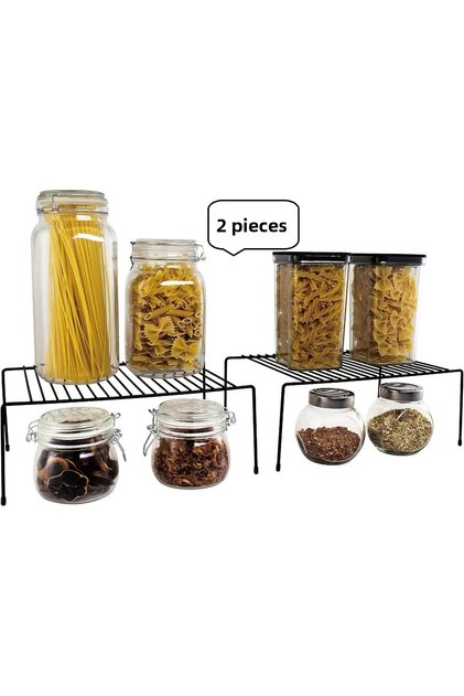 2 Pieces Shelf Cabinet Organizer Kitchen Organizer Bathroom Organizer Stainless Organizer