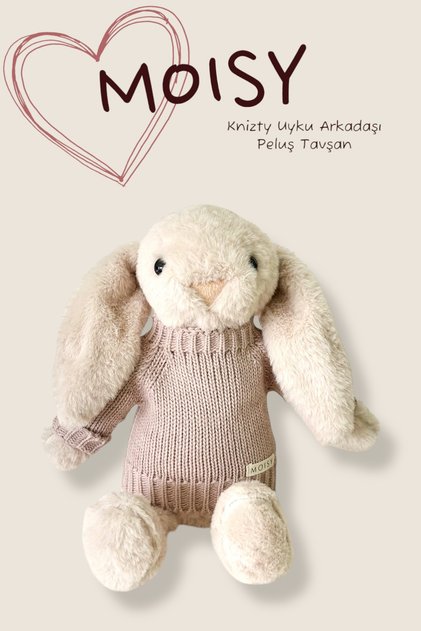 Knitzy Sleeping Companion Plush Rabbit 34 cm