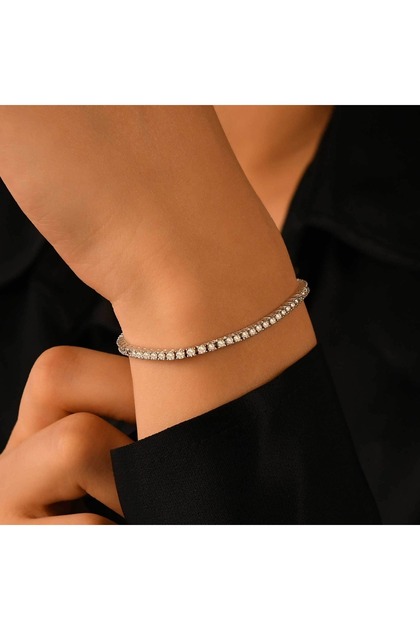 Women's White Zircon Stone Waterway Women's Bracelet