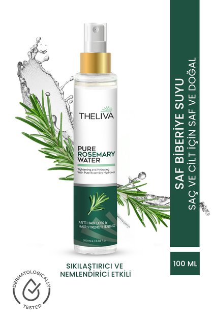 Saf Biberiye Suyu 100 ml - Hızlı Saç Uzatma & Dökülme Karşıtı Doğal Saç Toniği, saç güçlendirici