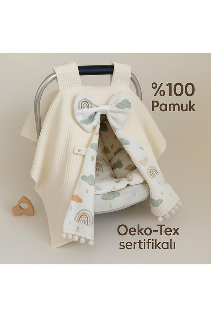 Puset Örtüsü ve Puset Minderi Puset Çarşafı ( 3'lü Set )