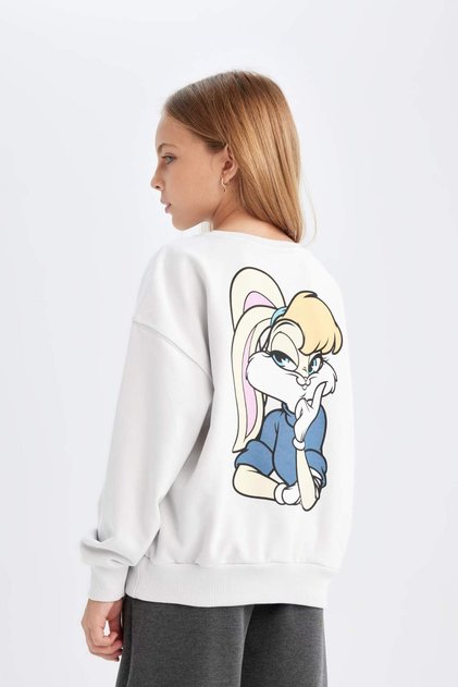 Hanorac pentru fete Looney Tunes Printed Relax Fit Crew Deck 3160522