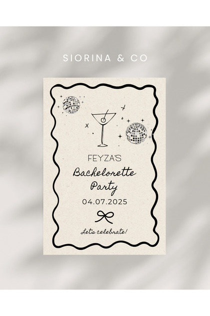 Bride To Be Davetiye, Parti Kartı, Bekarlığa Veda Bachelorette Davetiyesi Kişiye Özel -10 Adet
