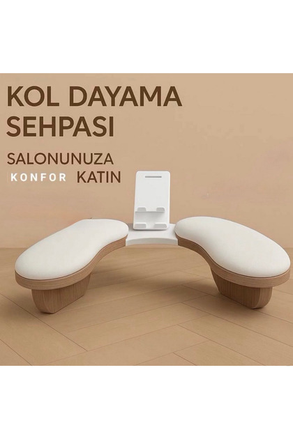 Manikür Protez Tırnak Kol Dayama Sehpası | Cep Telefon Tutacaklı | Özel Üretim | Nail Art