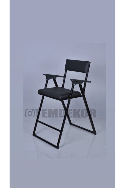 Katlanır metal bar sandalyesi