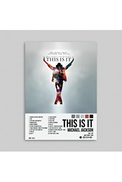 MarkaTurko MICHAEL JACKSON POSTER ÖZEL TASARIM SÜBLİMASYON BASKI