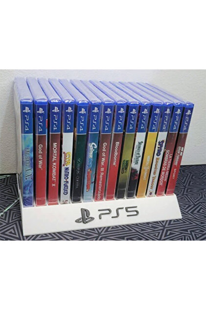 Srd3dMaker PS5, PS4 için 14 Oyun Kapasiteli Oyun Kutusu (CD) Rafı