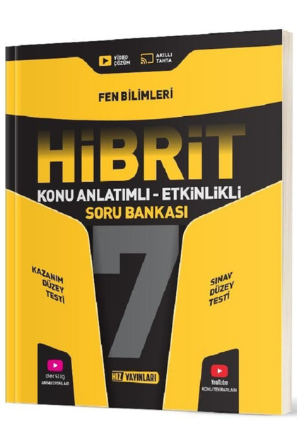 7.Sınıf Hız Yayınları HİBRİT Fen Bilimleri Konu Anlatımlı Etkinlikli Soru Bankası / Güncel YENİ