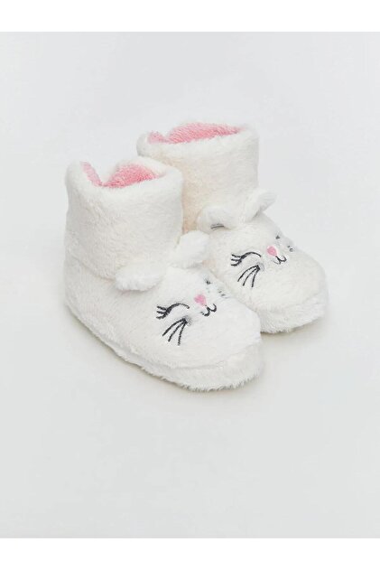 LCW STEPS Hayvan Nakışlı Kız Bebek Ev Botu Panduf (W5)