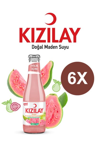 Kızılay Guava Aromalı Maden Suyu 200 ML x 6 Adet