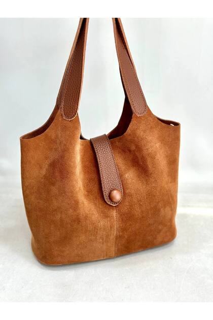 Arm Bag Genuine Suede Leather Women's Shoulder Bag